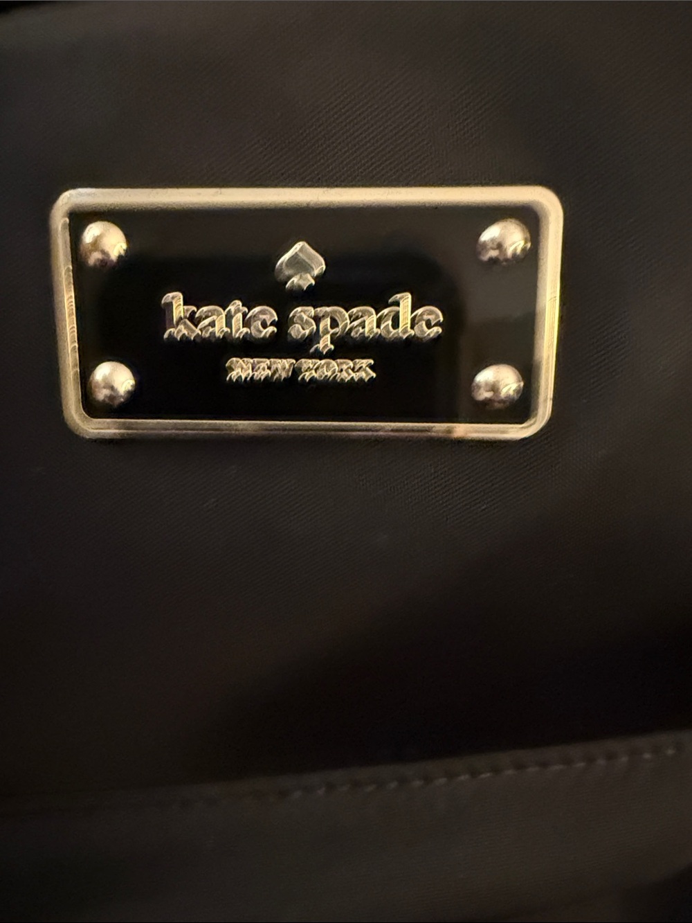 kate spade Black Nylon Mini Backpack with Gold Hardware Accents - Picture 4 of 4